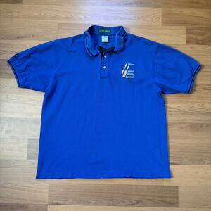 Men's Vintage Lockheed Martin Denver Launch Vehicle Assembly Blue Polo Shirt XL